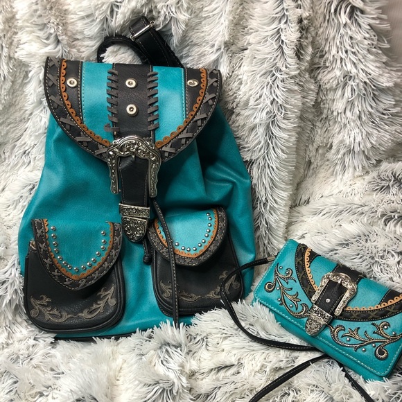 Handbags - Western (conceal carry) Backpack and Wallet